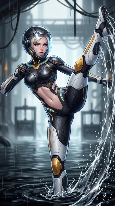 score_9, masterpiece, best quality, ultra-detailed, high-budget anime keyframe, semi-realistic 3D game render, editorial fashion photography, tasteful artistic composition, Caucasian woman. close-up cowboy shot from the waist and thighs up, the chara