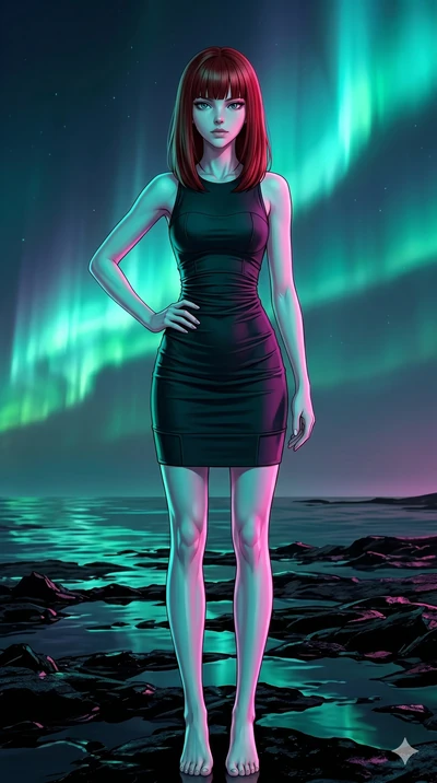 score_9, masterpiece, best quality, ultra-detailed, high-budget anime keyframe, editorial fashion photography, tasteful artistic composition, Caucasian woman, strictly human ears. cowboy shot from the thighs up, character and outfit filling the frame