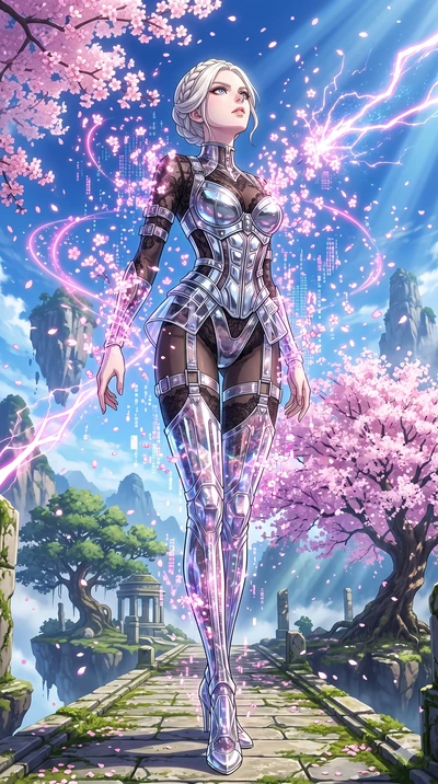 score_9, masterpiece, best quality, ultra-detailed, High-budget Anime Keyframe, vibrant colors, fluid line-art, expressive lighting, cinematic composition, Ufotable-style visual effects, top-tier animation quality, Japanese woman with delicate and el