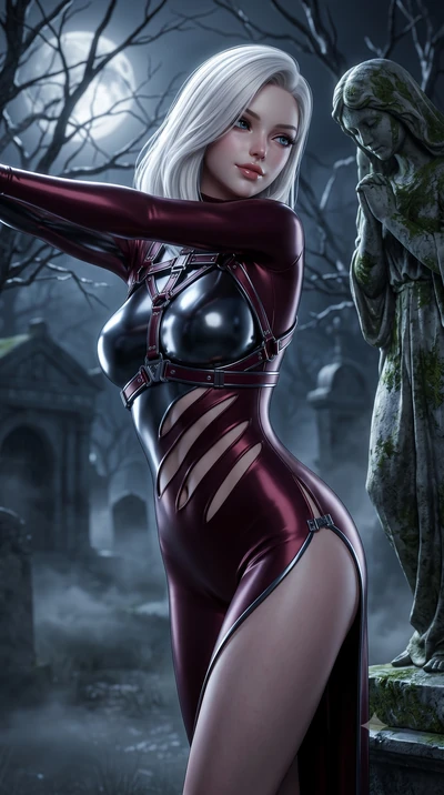 score_9, masterpiece, best quality, ultra-detailed, high-budget anime keyframe, semi-realistic 3D game render, editorial fashion photography, tasteful artistic composition, Caucasian woman. close-up cowboy shot from the waist and thighs up, the chara