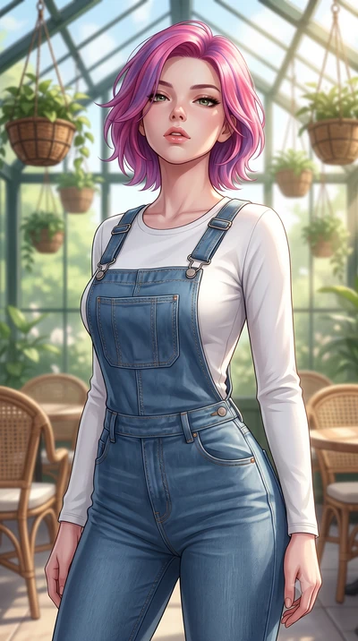 score_9, masterpiece, best quality, ultra-detailed, high-budget anime keyframe, editorial fashion photography, tasteful artistic composition, Caucasian woman woman. close-up cowboy shot from the waist and thighs up, the character dominates the compos