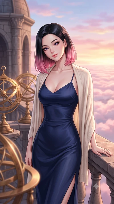 score_9, masterpiece, best quality, ultra-detailed, high-budget anime keyframe, editorial fashion photography, tasteful artistic composition, Korean woman. close-up cowboy shot from the waist and thighs up, the character dominates the composition, fi