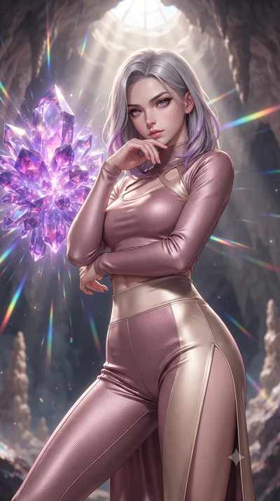 score_9, masterpiece, best quality, ultra-detailed, high-budget anime keyframe, editorial fashion photography, tasteful artistic composition, Caucasian woman. close-up cowboy shot from the waist and thighs up, the character dominates the composition,