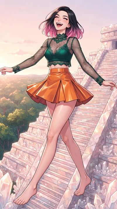 score_9, masterpiece, best quality, ultra-detailed, high-budget anime keyframe, editorial fashion photography, tasteful artistic composition, gorgeous anime illustration, with clean line-art, distinct ink outlines, and high-contrast stereoscopic dept