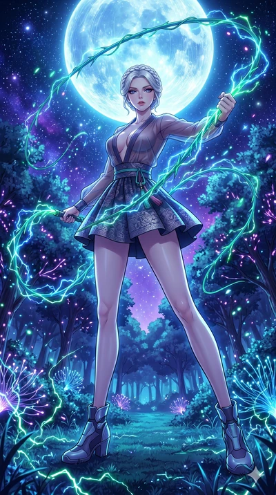 score_9, masterpiece, best quality, ultra-detailed, High-budget Anime Keyframe, vibrant colors, fluid line-art, expressive lighting, cinematic composition, Ufotable-style visual effects, top-tier animation quality, Japanese woman with delicate and el