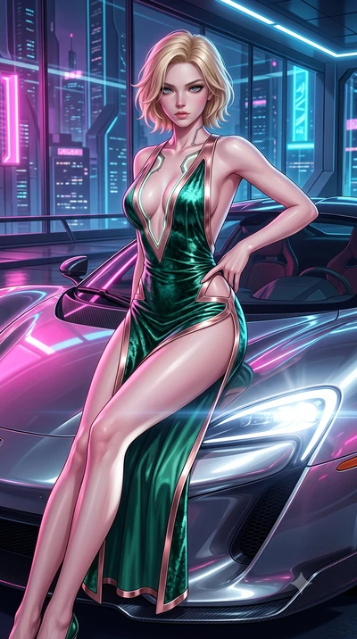 score_9, masterpiece, best quality, ultra-detailed, high-budget anime keyframe, semi-realistic 3D game render, editorial fashion photography, tasteful artistic composition, Caucasian woman. close-up cowboy shot from the waist and thighs up, the chara