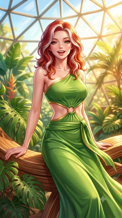 score_9, masterpiece, best quality, ultra-detailed, high-budget anime keyframe, semi-realistic 3D game render, editorial fashion photography, tasteful artistic composition, Caucasian woman. close-up cowboy shot from the waist and thighs up, the chara