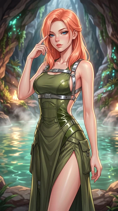 score_9, masterpiece, best quality, ultra-detailed, high-budget anime keyframe, editorial fashion photography, tasteful artistic composition, Japanese woman. close-up cowboy shot from the waist and thighs up, the character dominates the composition, 