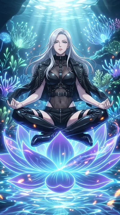 score_9, masterpiece, best quality, ultra-detailed, High-budget Anime Keyframe, vibrant colors, fluid line-art, expressive lighting, cinematic composition, Ufotable-style visual effects, top-tier animation quality, Caucasian woman with pale skin and 