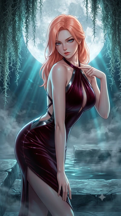 score_9, masterpiece, best quality, ultra-detailed, high-budget anime keyframe, semi-realistic 3D game render, editorial fashion photography, tasteful artistic composition, Japanese woman. close-up cowboy shot from the waist and thighs up, the charac