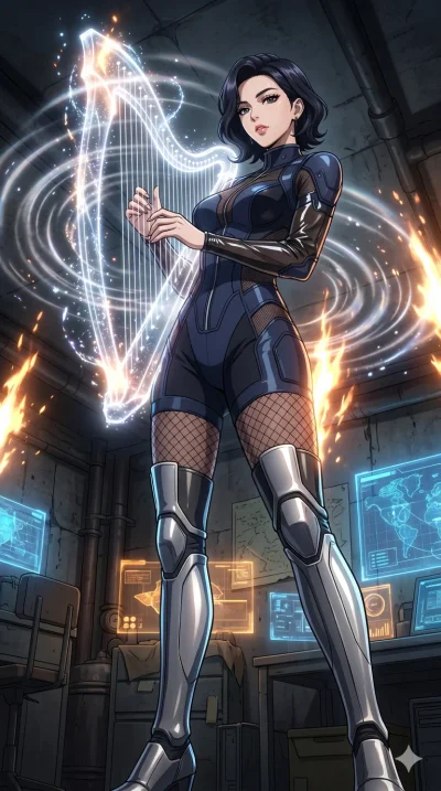 score_9, masterpiece, best quality, ultra-detailed, High-budget Anime Keyframe, vibrant colors, fluid line-art, expressive lighting, cinematic composition, Ufotable-style visual effects, top-tier animation quality, Korean woman with idol-like refined