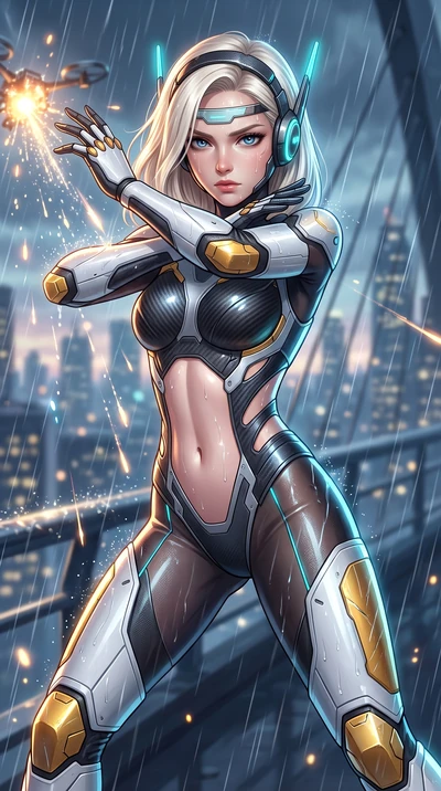 score_9, masterpiece, best quality, ultra-detailed, high-budget anime keyframe, semi-realistic 3D game render, editorial fashion photography, tasteful artistic composition, Caucasian woman. close-up cowboy shot from the waist and thighs up, the chara