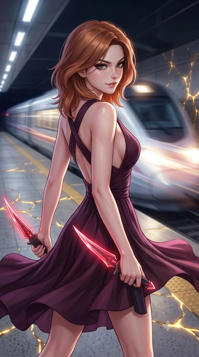 score_9, masterpiece, best quality, ultra-detailed, high-budget anime keyframe, editorial fashion photography, tasteful artistic composition, Korean woman. close-up cowboy shot from the waist and thighs up, the character dominates the composition, fi
