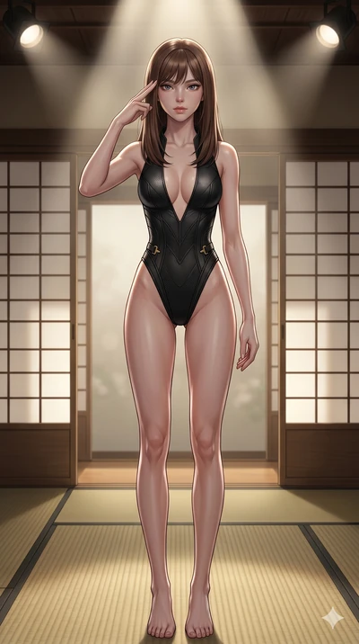 score_9, masterpiece, best quality, ultra-detailed, high-budget anime keyframe, editorial fashion photography, tasteful artistic composition, Korean woman. cowboy shot from the thighs up, character and outfit filling the frame for maximum editorial p