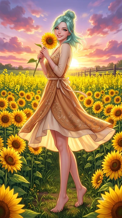 score_9, masterpiece, best quality, ultra-detailed, high-budget anime keyframe, semi-realistic 3D game render, editorial fashion photography, tasteful artistic composition, Japanese woman. low angle full-body shot from head to toe showing her feet, f