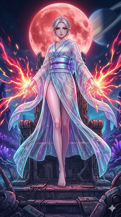 score_9, masterpiece, best quality, ultra-detailed, High-budget Anime Keyframe, vibrant colors, fluid line-art, expressive lighting, cinematic composition, Ufotable-style visual effects, top-tier animation quality, Japanese woman with delicate and el