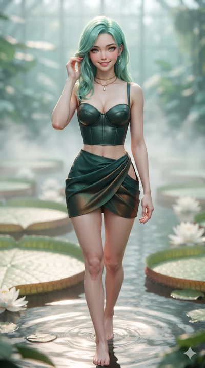 Japanese woman. close-up cowboy shot from the waist and thighs up, the character dominates the composition,.