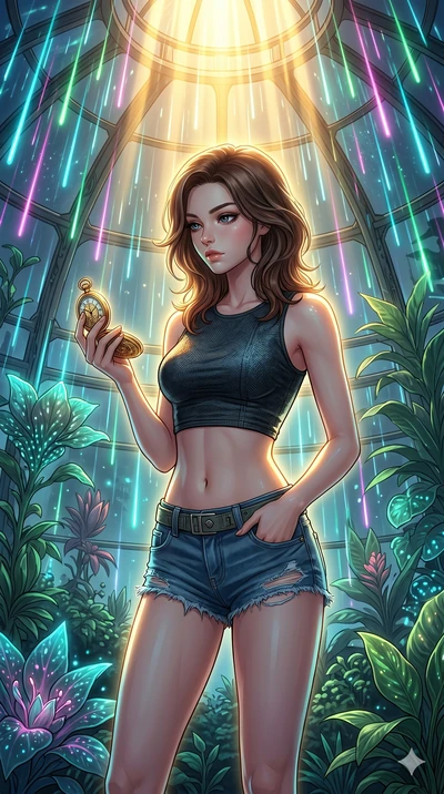 score_9, masterpiece, best quality, ultra-detailed, high-budget anime keyframe, editorial fashion photography, tasteful artistic composition, Korean woman. cowboy shot from the thighs up, character and outfit filling the frame for maximum editorial p
