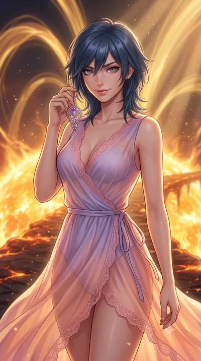 score_9, masterpiece, best quality, ultra-detailed, high-budget anime keyframe, editorial fashion photography, tasteful artistic composition, Caucasian woman, strictly human ears. close-up cowboy shot from the waist and thighs up, the character domin