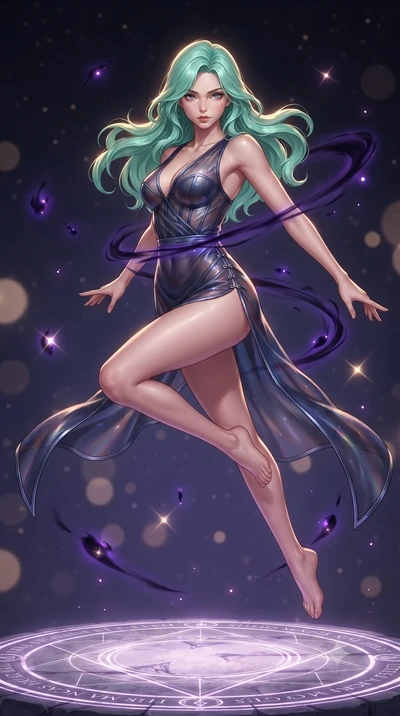 score_9, masterpiece, best quality, ultra-detailed, high-budget anime keyframe, editorial fashion photography, tasteful artistic composition, Japanese woman. low angle full-body shot from head to toe showing her feet, filling the entire 9:16 vertical