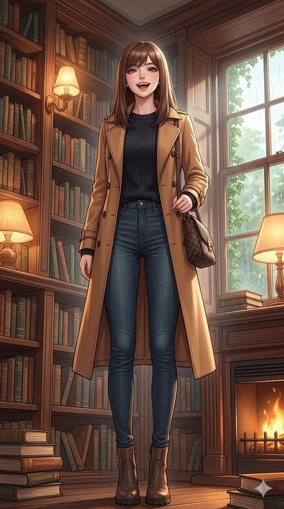 score_9, masterpiece, best quality, ultra-detailed, high-budget anime keyframe, vibrant anime aesthetic, Korean woman. low angle full-body shot from head to toe showing her feet, filling the entire 9:16 vertical frame with her statuesque presence, st