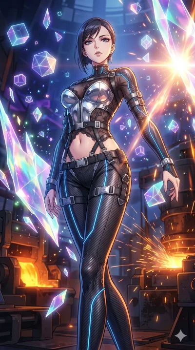 score_9, masterpiece, best quality, ultra-detailed, High-budget Anime Keyframe, vibrant colors, fluid line-art, expressive lighting, cinematic composition, Ufotable-style visual effects, top-tier animation quality, Japanese woman with delicate and el