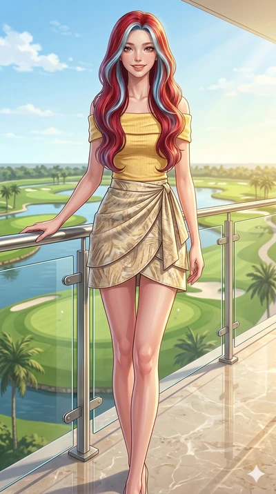score_9, masterpiece, best quality, ultra-detailed, high-budget anime keyframe, editorial fashion photography, tasteful artistic composition, Caucasian woman, strictly human ears. cowboy shot from the thighs up, character and outfit filling the frame