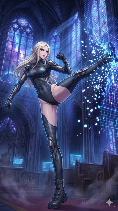 score_9, masterpiece, best quality, ultra-detailed, High-budget Anime Keyframe, vibrant colors, fluid line-art, expressive lighting, cinematic composition, Ufotable-style visual effects, top-tier animation quality, Caucasian woman with pale skin, blo
