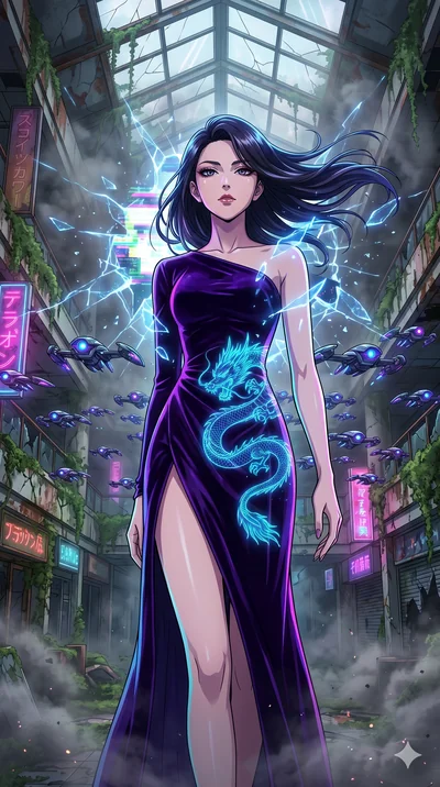 score_9, masterpiece, best quality, ultra-detailed, Set A: High-budget Anime Keyframe, Japanese woman. Upper body close-up from the thighs up, character filling the screen for maximum presence. Theme: Ethereal Dream. shattering the fabric of reality 