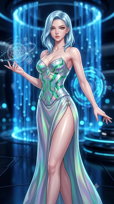 score_9, masterpiece, best quality, ultra-detailed, high-budget anime keyframe, editorial fashion photography, tasteful artistic composition, Korean woman. close-up cowboy shot from the waist and thighs up, the character dominates the composition, fi