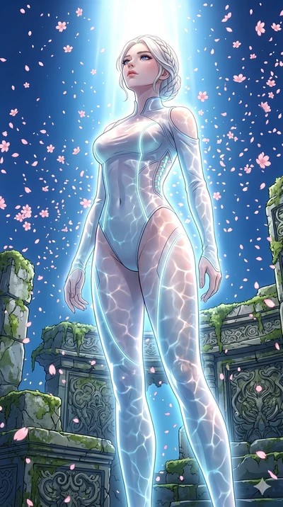 score_9, masterpiece, best quality, ultra-detailed, High-budget Anime Keyframe, vibrant colors, fluid line-art, expressive lighting, cinematic composition, Ufotable-style visual effects, top-tier animation quality, Korean woman with idol-like refined