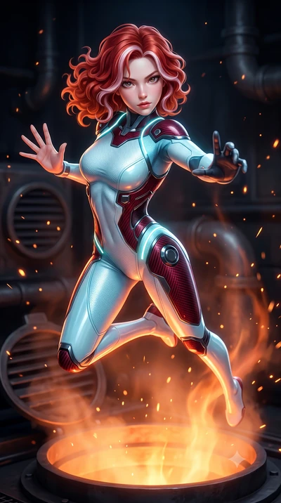 score_9, masterpiece, best quality, ultra-detailed, high-budget anime keyframe, semi-realistic 3D game render, editorial fashion photography, tasteful artistic composition, Caucasian woman. close-up cowboy shot from the waist and thighs up, the chara