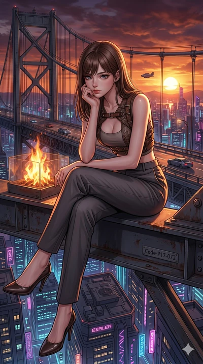 score_9, masterpiece, best quality, ultra-detailed, high-budget anime keyframe, editorial fashion photography, tasteful artistic composition, Korean woman. cowboy shot from the thighs up, character and outfit filling the frame for maximum editorial p