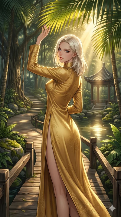 score_9, masterpiece, best quality, ultra-detailed, high-budget anime keyframe, editorial fashion photography, tasteful artistic composition, Caucasian woman, strictly human ears. cowboy shot from the thighs up, character and outfit filling the frame