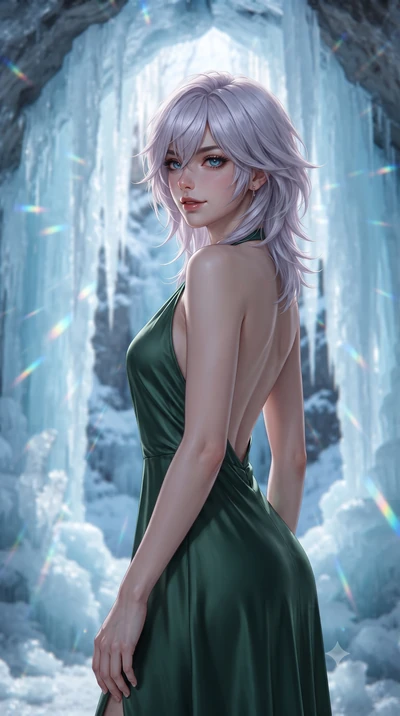 score_9, masterpiece, best quality, ultra-detailed, high-budget anime keyframe, editorial fashion photography, tasteful artistic composition, Japanese woman. close-up cowboy shot from the waist and thighs up, the character dominates the composition, 