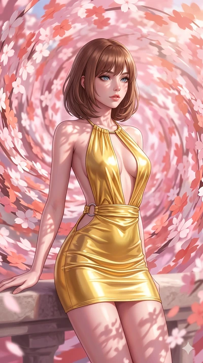 score_9, masterpiece, best quality, ultra-detailed, high-budget anime keyframe, editorial fashion photography, tasteful artistic composition, Caucasian woman, strictly human ears. close-up cowboy shot from the waist and thighs up, the character domin