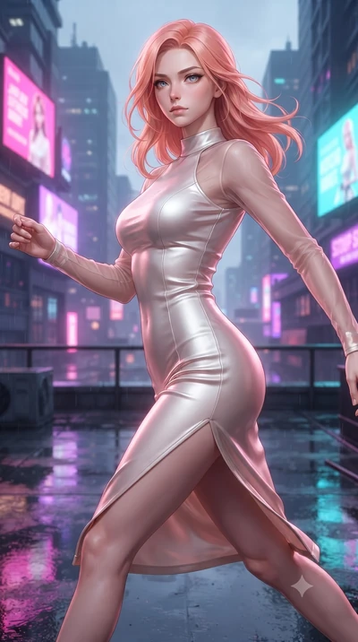 score_9, masterpiece, best quality, ultra-detailed, high-budget anime keyframe, editorial fashion photography, tasteful artistic composition, Japanese woman. close-up cowboy shot from the waist and thighs up, the character dominates the composition, 