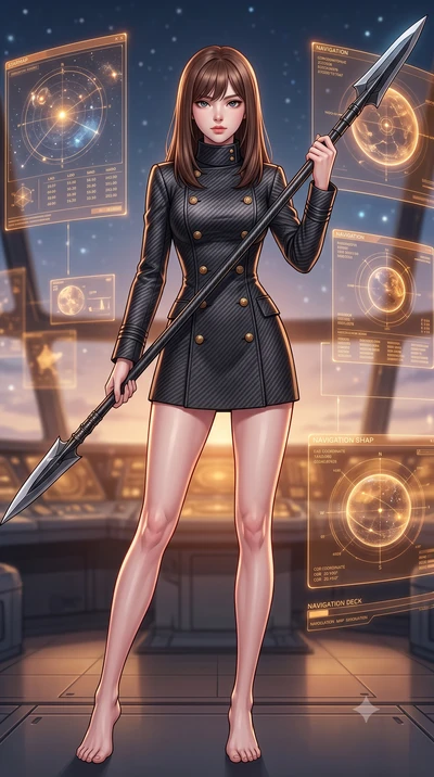 score_9, masterpiece, best quality, ultra-detailed, high-budget anime keyframe, editorial fashion photography, tasteful artistic composition, Korean woman. low angle full-body shot from head to toe showing her feet, filling the entire 9:16 vertical f