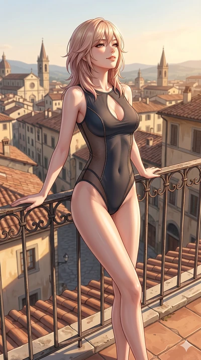 score_9, masterpiece, best quality, ultra-detailed, high-budget anime keyframe, editorial fashion photography, tasteful artistic composition, Japanese woman. cowboy shot from the thighs up, character and outfit filling the frame for maximum editorial