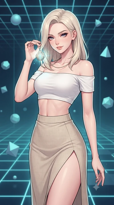 score_9, masterpiece, best quality, ultra-detailed, high-budget anime keyframe, gorgeous anime illustration, with clean line-art and distinct ink outlines, Caucasian woman, strictly human ears. close-up cowboy shot from the waist and thighs up, the c