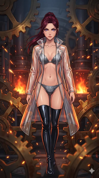 score_9, masterpiece, best quality, ultra-detailed, Set A: High-budget Anime Keyframe, Caucasian (strictly human ears) woman. Upper body close-up from the thighs up, character filling the screen for maximum presence. Walking gracefully through a thro