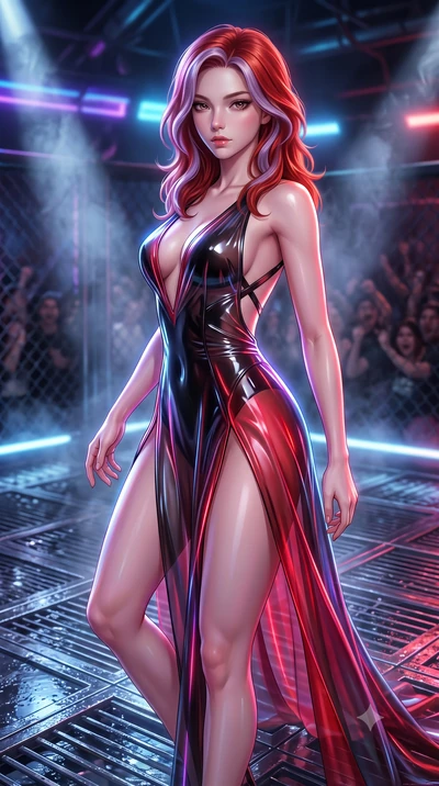 score_9, masterpiece, best quality, ultra-detailed, high-budget anime keyframe, semi-realistic 3D game render, editorial fashion photography, tasteful artistic composition, Caucasian woman. close-up cowboy shot from the waist and thighs up, the chara