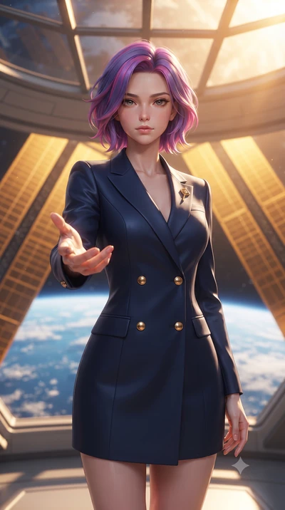score_9, masterpiece, best quality, ultra-detailed, high-budget anime keyframe, editorial fashion photography, tasteful artistic composition, Caucasian woman woman. close-up cowboy shot from the waist and thighs up, the character dominates the compos