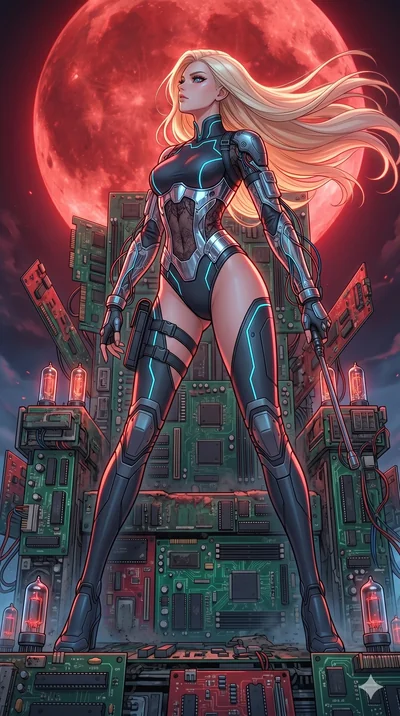 score_9, masterpiece, best quality, ultra-detailed, high-budget anime movie keyframe, cinematic anime lighting, intricate line art, Japanese anime girl. Dynamic full-body shot stretching the vertical silhouette with extreme perspective. standing vict