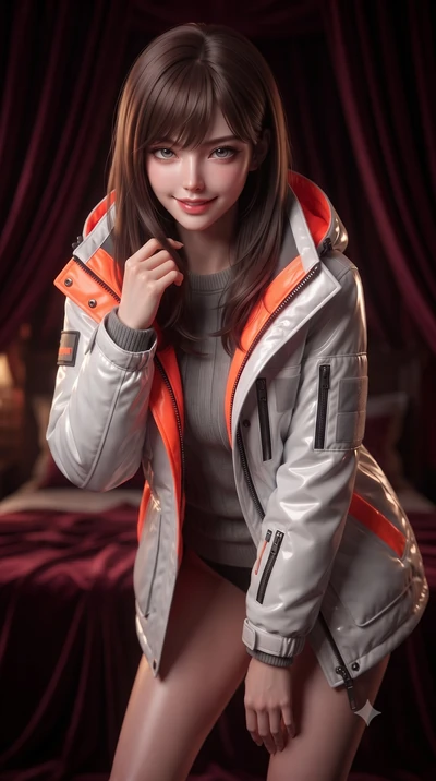 score_9, masterpiece, best quality, ultra-detailed, high-budget anime keyframe, editorial fashion photography, tasteful artistic composition, Korean woman woman. close-up cowboy shot from the waist and thighs up, the character dominates the compositi