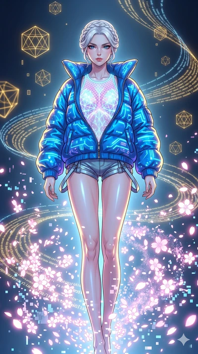 score_9, masterpiece, best quality, ultra-detailed, High-budget Anime Keyframe, vibrant colors, fluid line-art, expressive lighting, cinematic composition, Ufotable-style visual effects, top-tier animation quality, Korean woman with idol-like refined