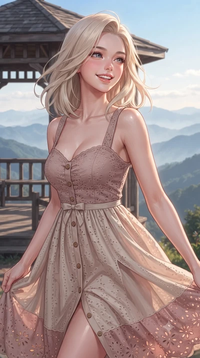 score_9, masterpiece, best quality, ultra-detailed, high-budget anime keyframe, editorial fashion photography, tasteful artistic composition, Caucasian woman. close-up cowboy shot from the waist and thighs up, the character dominates the composition,