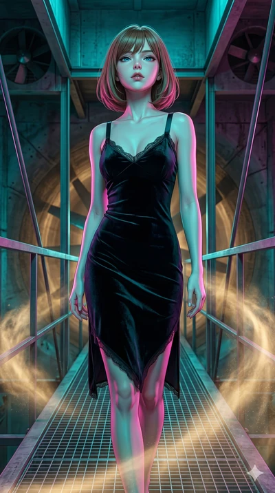 score_9, masterpiece, best quality, ultra-detailed, high-budget anime keyframe, editorial fashion photography, tasteful artistic composition, Caucasian woman, strictly human ears. cowboy shot from the thighs up, character and outfit filling the frame