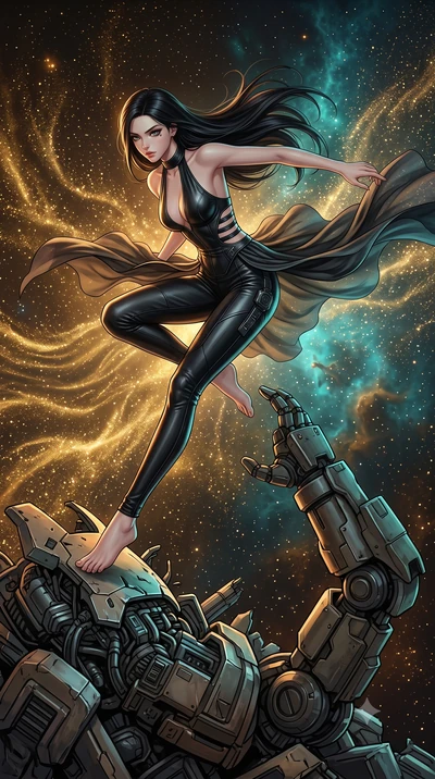 score_9, masterpiece, best quality, ultra-detailed, high-budget anime keyframe, editorial fashion photography, tasteful artistic composition, Korean woman. low angle full-body shot from head to toe showing her feet, filling the entire 9:16 vertical f