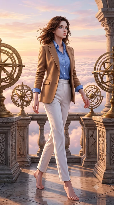 score_9, masterpiece, best quality, ultra-detailed, high-budget anime keyframe, editorial fashion photography, tasteful artistic composition, Korean woman. low angle full-body shot from head to toe showing her feet, filling the entire 9:16 vertical f